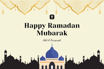 Stylish Ramadan Mosque Banner Template - Edit Online & Download
