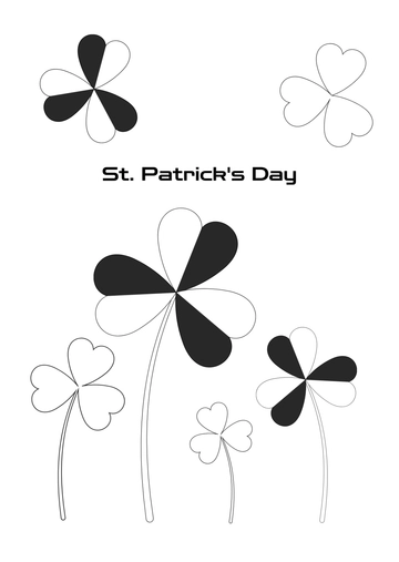 Modern St. Patrick's Day Shamrock Drawing Template - Edit Online & Download Modern St. Patrick's Day Shamrock Drawing Template - Edit Online & Download