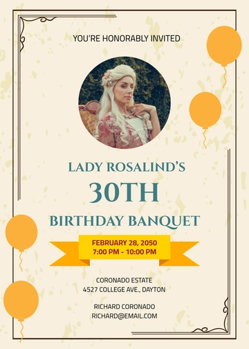 Medieval-Style Banquet Invitation Template - Edit Online & Download