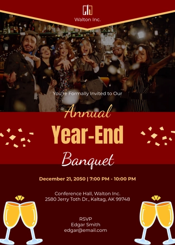 Year-End Banquet Invitation Template - Edit Online & Download