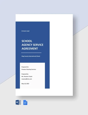 School Agency Agreement Template