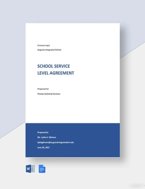 School Service Level Agreement Template