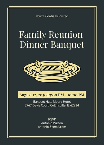 Dinner Banquet Invitation Template - Edit Online & Download