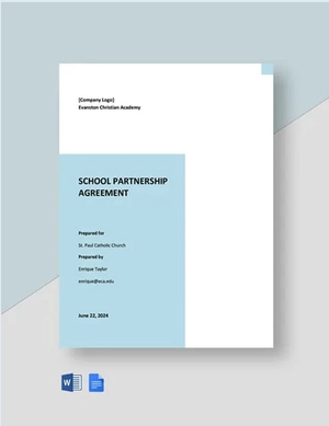 School Partnership Agreement Template