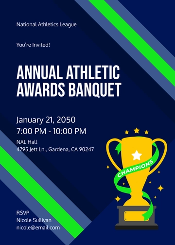 Athletic Banquet Invitation Design Template - Edit Online & Download