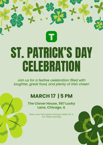 Happy St. Patrick’s Day Invitation Template - Edit Online & Download