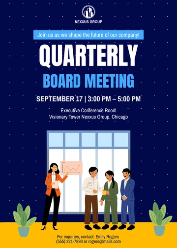 Creative Business Board Meeting Invitation Template - Edit Online & Download