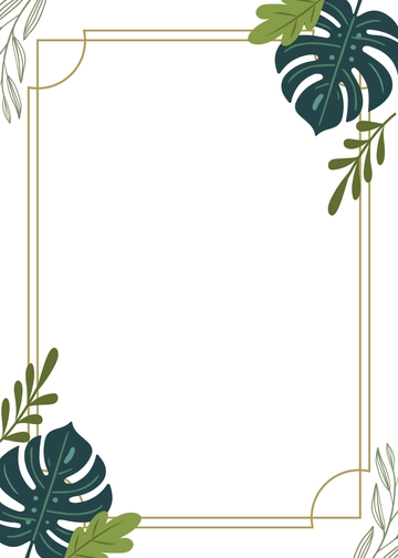 Green Leaf Border Invitation Template - Edit Online & Download