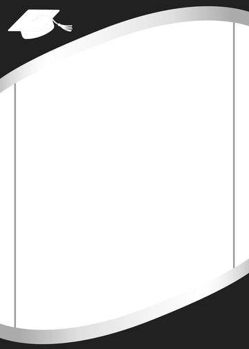 Black and White Graduation Border Invitation Template - Edit Online & Download