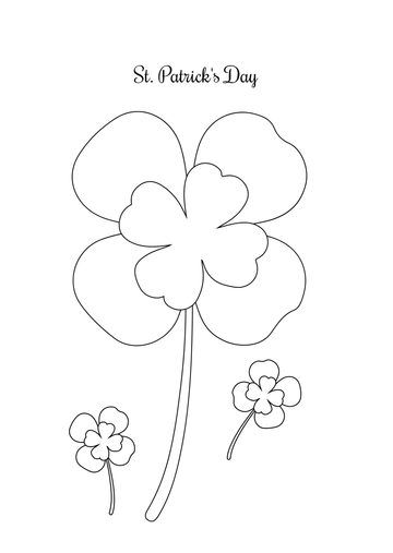 St. Patrick's Day Four-Leaf Clover Drawing Template - Edit Online & Download St. Patrick's Day Four-Leaf Clover Drawing Template - Edit Online & Download