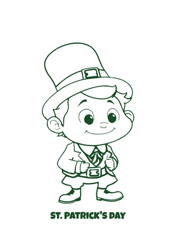 Green St. Patrick's Day Leprechaun Drawing Template - Edit Online & Download Green St. Patrick's Day Leprechaun Drawing Template - Edit Online & Download