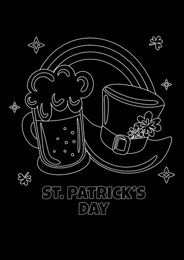 Black and White St. Patrick's Day Drawing Template - Edit Online & Download Black and White St. Patrick's Day Drawing Template - Edit Online & Download