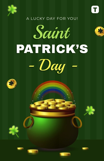 St. Patrick's Day Typography Poster Template - Edit Online & Download