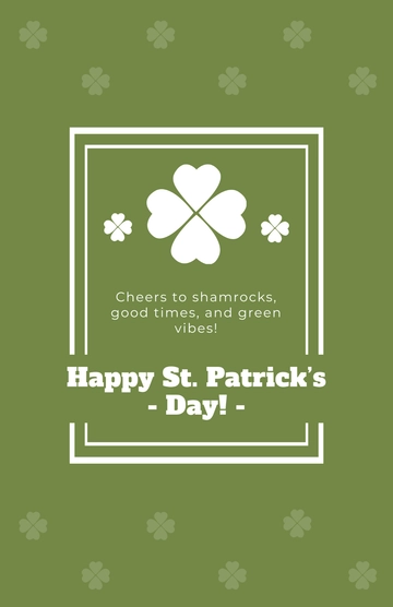 Aesthetic St. Patrick's Day Vector Poster Template - Edit Online & Download