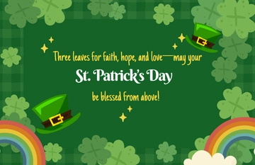 Shamrock-Themed St. Patrick's Day Poster Template - Edit Online & Download