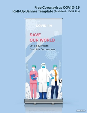 Coronavirus COVID-19 Roll-Up Banner Template