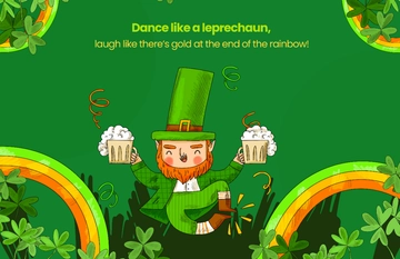 St. Patrick's Day Poster with Leprechaun Template - Edit Online & Download