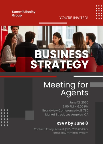Business Meeting Invitation Template for Agents - Edit Online & Download