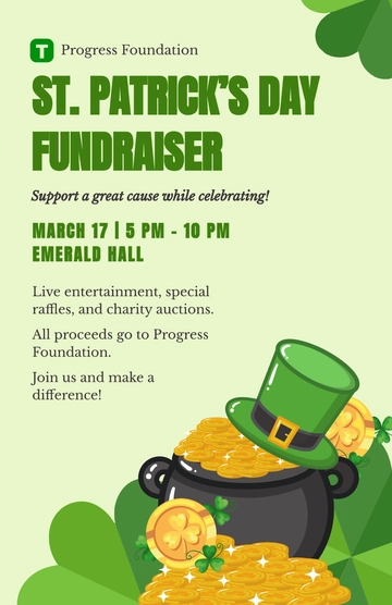 Blank St. Patrick’s Day Fundraiser Poster Template - Edit Online & Download