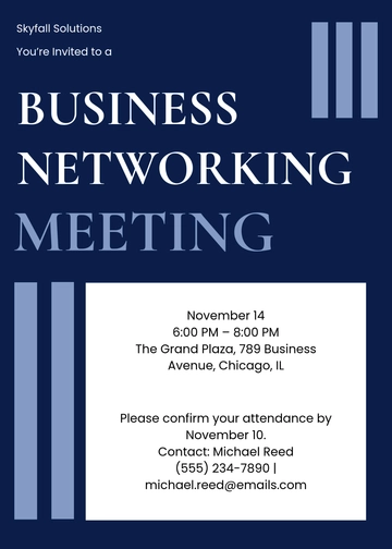 Business Networking Meeting Invitation Template - Edit Online & Download