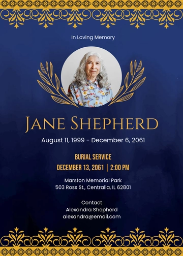 Royal Burial Invitation Design Template - Edit Online & Download