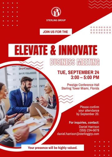Business Meeting and Greeting Invitation Template - Edit Online & Download