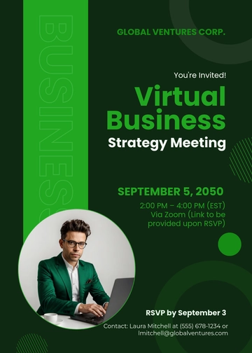 Virtual Business Meeting Invitation Template - Edit Online & Download