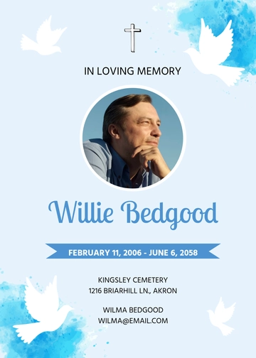 Creative Burial Program Invitation Template - Edit Online & Download