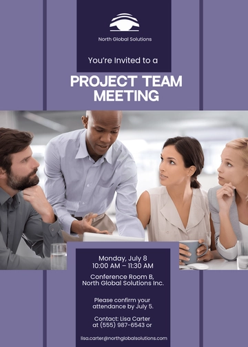 Business Team Meeting Invitation Template - Edit Online & Download