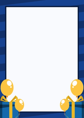 Birthday Invitation Template with Borders - Edit Online & Download