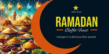 Realistic Ramadan Buffet Banner Template - Edit Online & Download