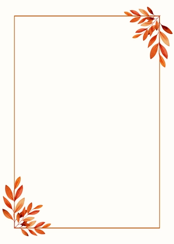 Orange Foliage Border Invitation Template - Edit Online & Download