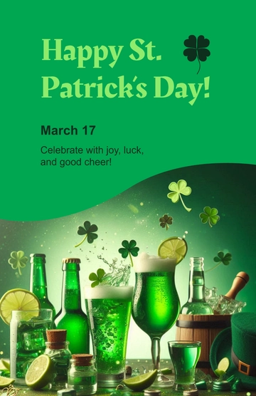 Happy St. Patrick’s Day Poster Template - Edit Online & Download
