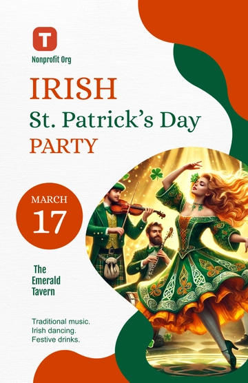 Irish St. Patrick%27s Day Party Poster Template