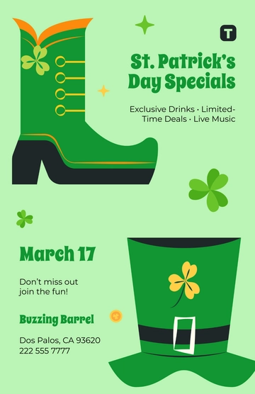 St. Patrick's Day Promotional Poster Template - Edit Online & Download