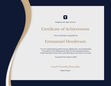 Creative School Baseball Certificate Template - Edit Online & Download