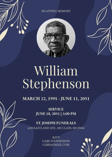 Burial Photo Invitation Template - Edit Online & Download
