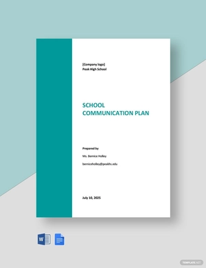School Communication Plan Template