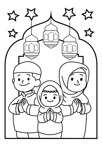 Beautiful Ramadan Drawing Template - Edit Online & Download