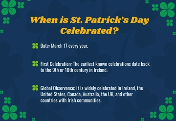 Why and When is St. Patrick's Day Celebrated? Template - Edit Online & Download