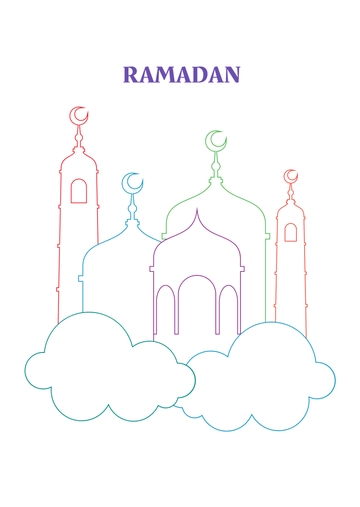 Colorful Ramadan Festival Drawing Template - Edit Online & Download