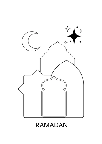 Modern Ramadan Graphic Drawing Template - Edit Online & Download