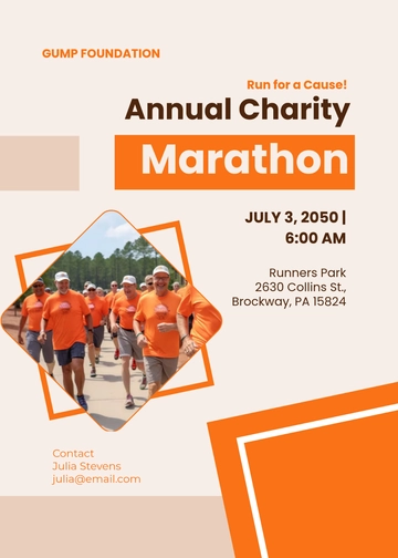 Charity Marathon Invitation Template - Edit Online & Download
