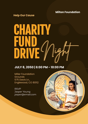Charity Fund Drive Invitation Template | Template.net