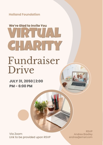 Creative Virtual Charity Invitation Template - Edit Online & Download