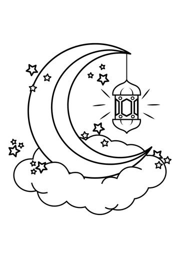 Starry Night Ramadan Drawing Template - Edit Online & Download