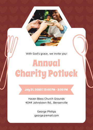 Church Charity Invitation Template - Edit Online & Download