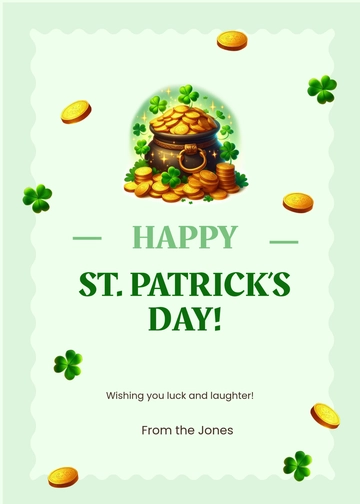 Happy St. Patrick's Day Template - Edit Online & Download