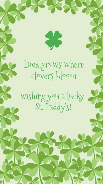St. Patrick's Day Clover Template - Edit Online & Download