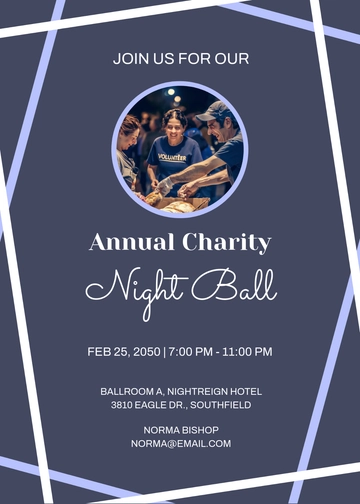 Annual Charity Night Invitation Template - Edit Online & Download